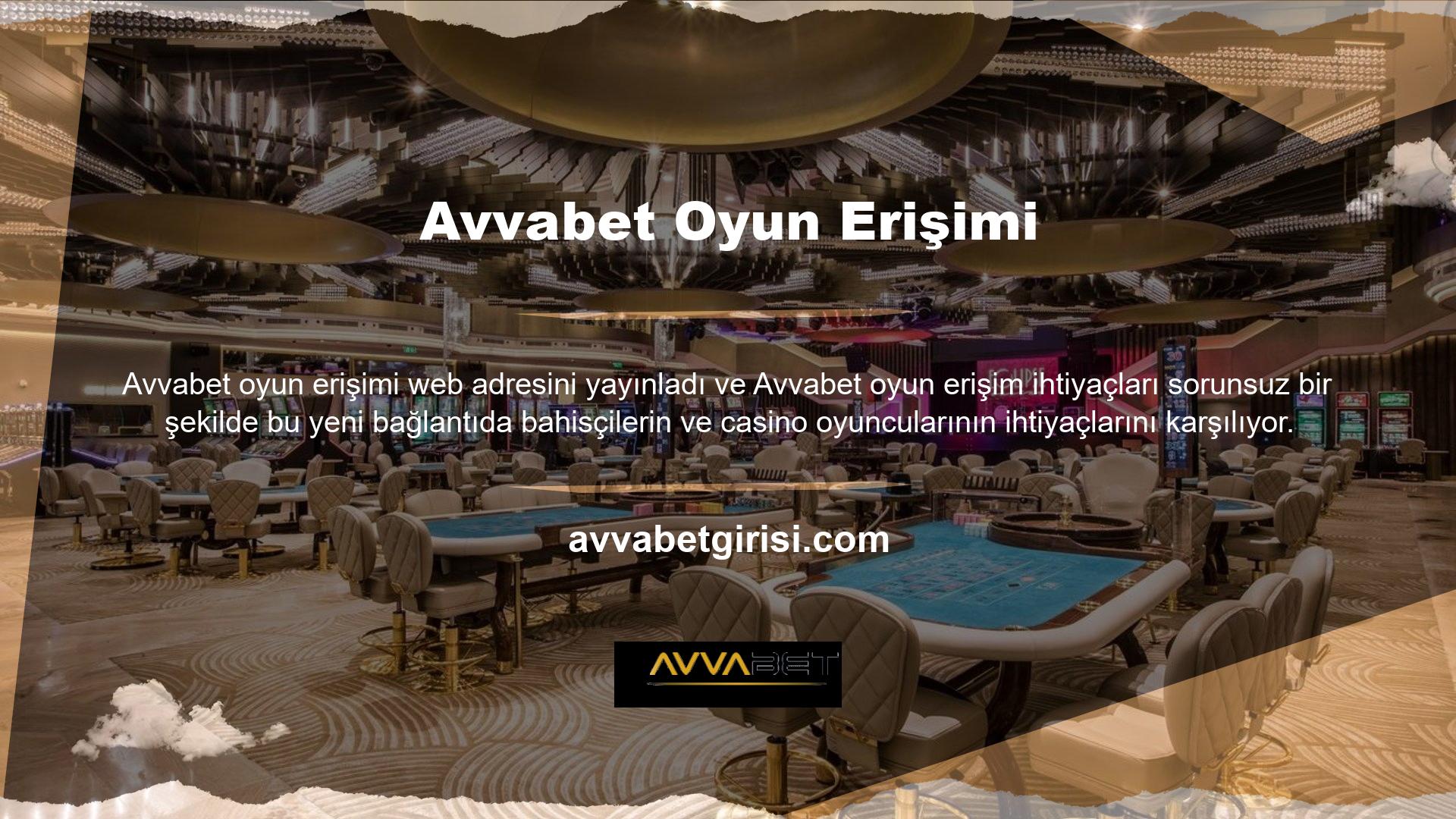 Güvenli bir casino sitesi olarak, oyunculara önerdiğimiz Avvabet denge veya yatırımla ilgilenmeyen nadir sitelerden biridir
